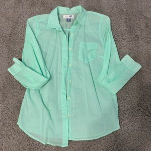 Womens button down blouse shirt